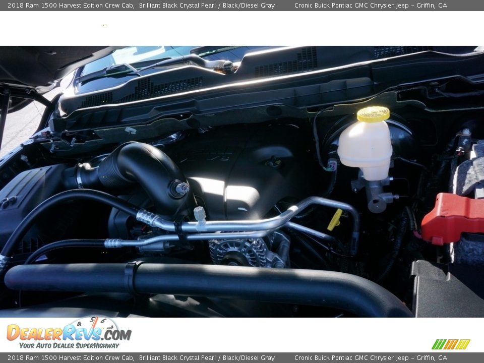2018 Ram 1500 Harvest Edition Crew Cab Brilliant Black Crystal Pearl / Black/Diesel Gray Photo #13