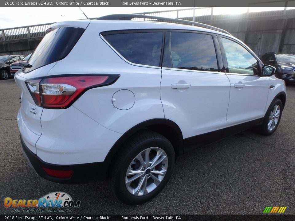 2018 Ford Escape SE 4WD Oxford White / Charcoal Black Photo #2