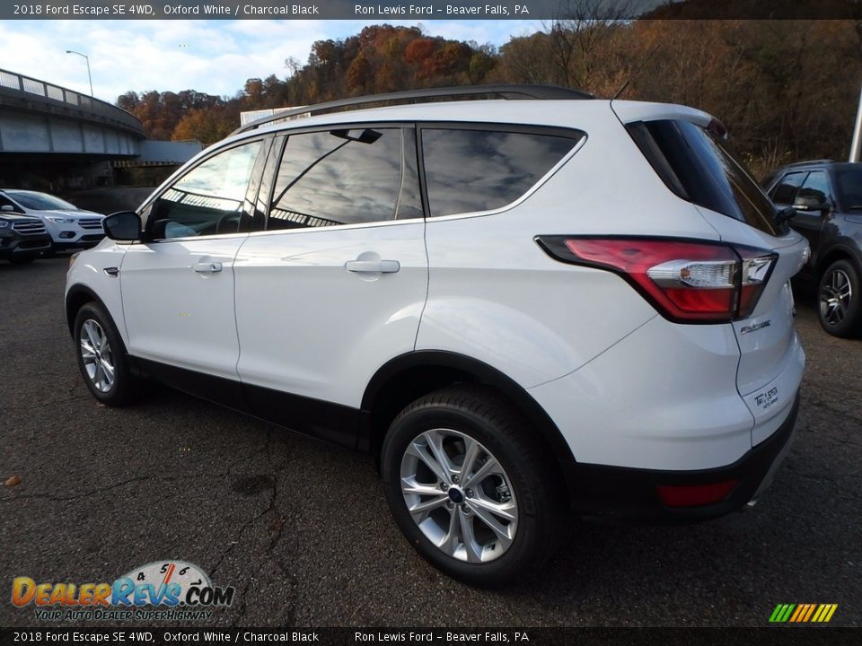 2018 Ford Escape SE 4WD Oxford White / Charcoal Black Photo #5