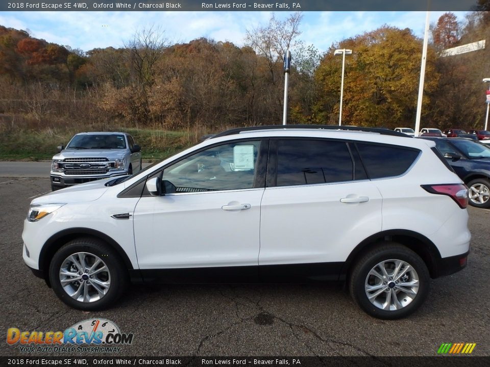 2018 Ford Escape SE 4WD Oxford White / Charcoal Black Photo #6