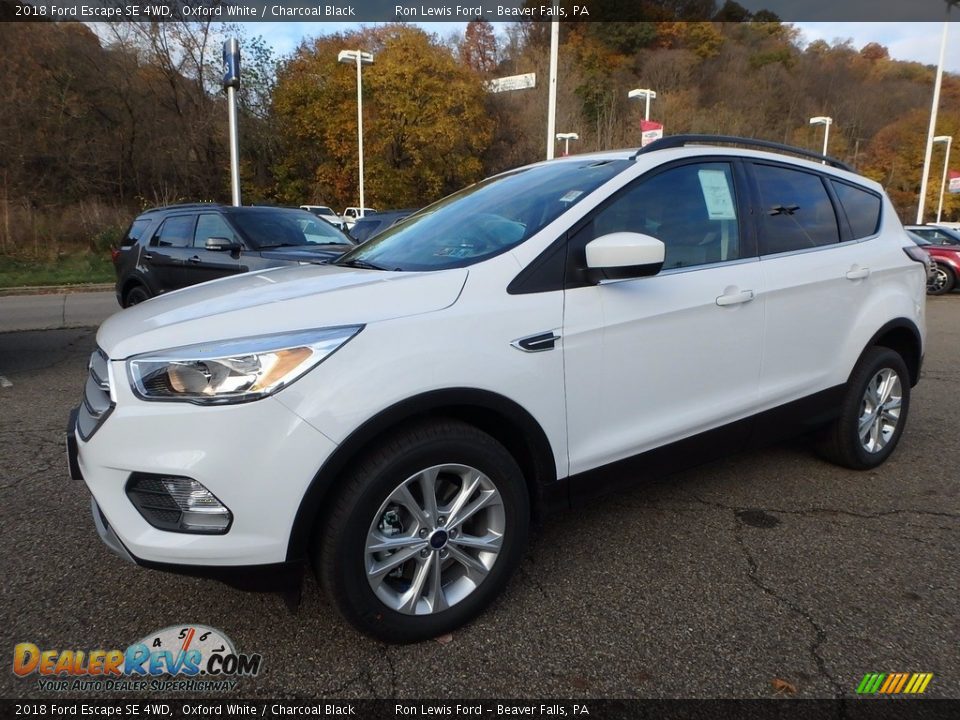 2018 Ford Escape SE 4WD Oxford White / Charcoal Black Photo #7