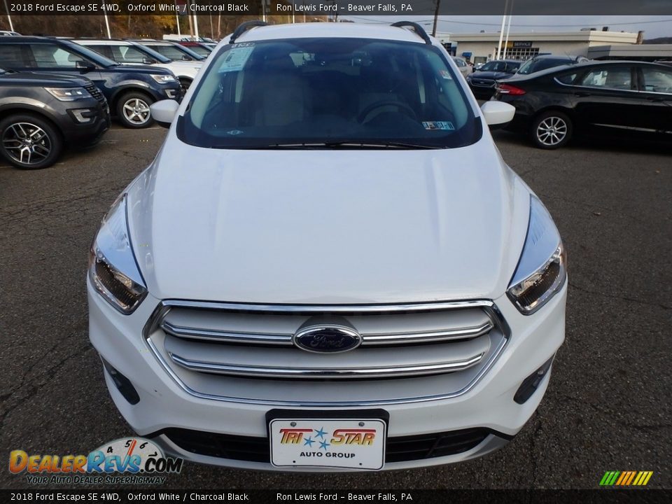 2018 Ford Escape SE 4WD Oxford White / Charcoal Black Photo #8