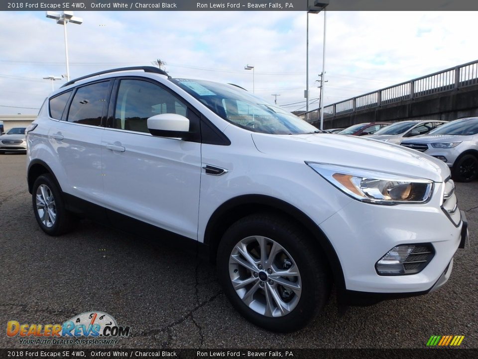 2018 Ford Escape SE 4WD Oxford White / Charcoal Black Photo #9