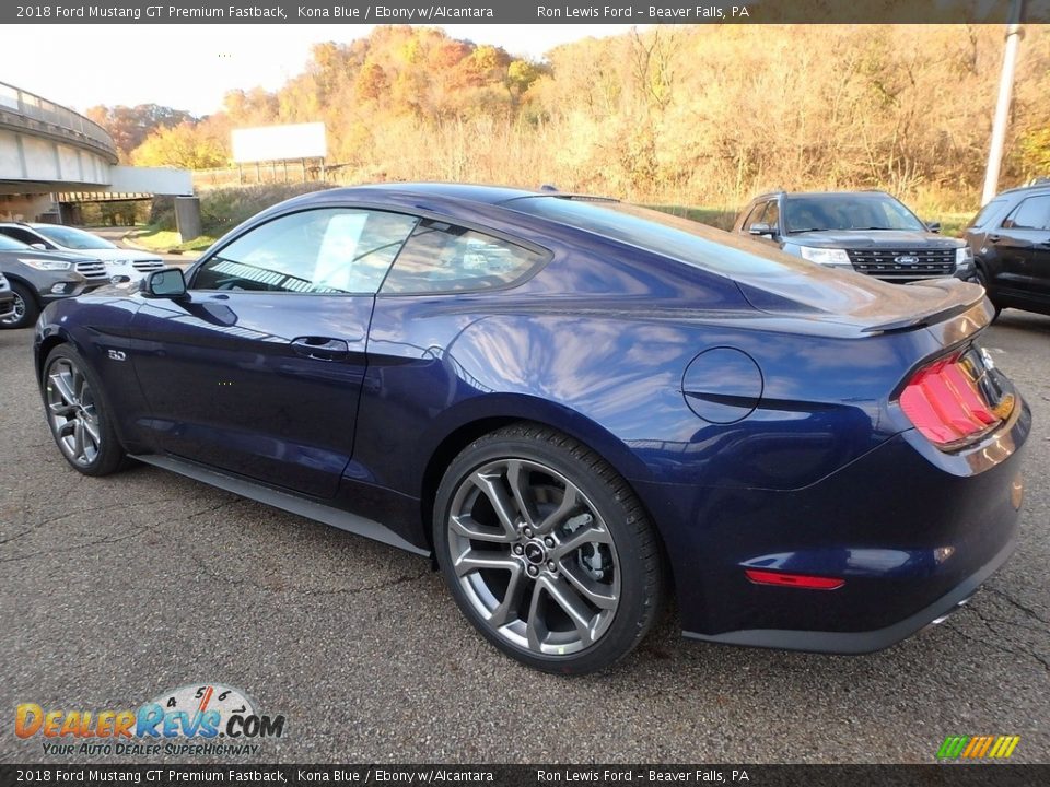 2018 Ford Mustang GT Premium Fastback Kona Blue / Ebony w/Alcantara Photo #4