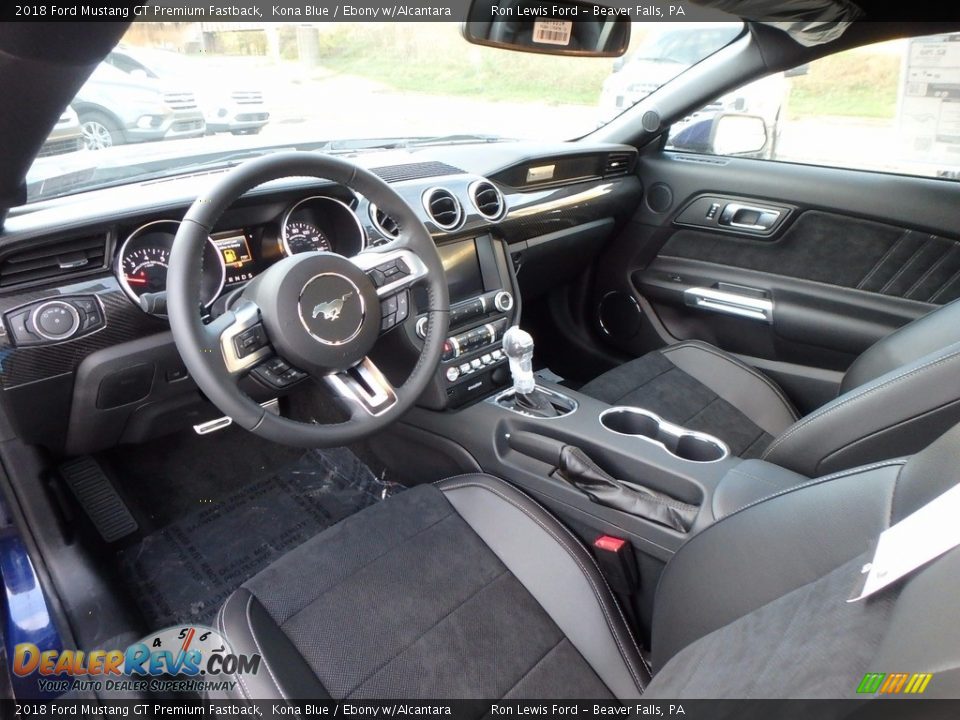Ebony w/Alcantara Interior - 2018 Ford Mustang GT Premium Fastback Photo #13