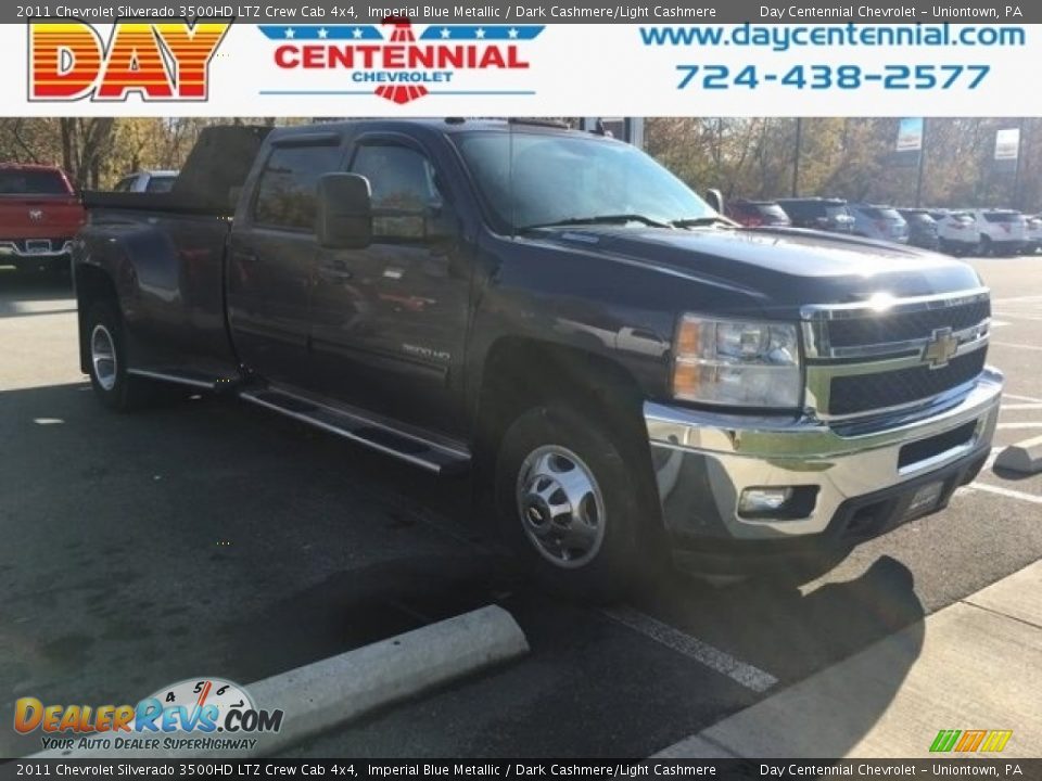 2011 Chevrolet Silverado 3500HD LTZ Crew Cab 4x4 Imperial Blue Metallic / Dark Cashmere/Light Cashmere Photo #1