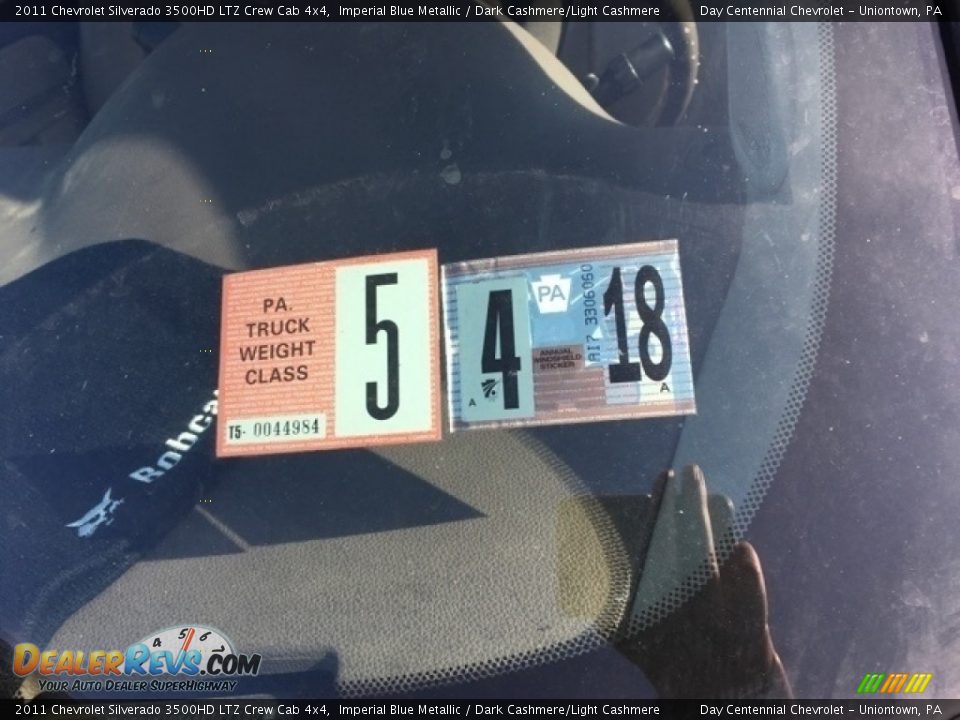 2011 Chevrolet Silverado 3500HD LTZ Crew Cab 4x4 Imperial Blue Metallic / Dark Cashmere/Light Cashmere Photo #7