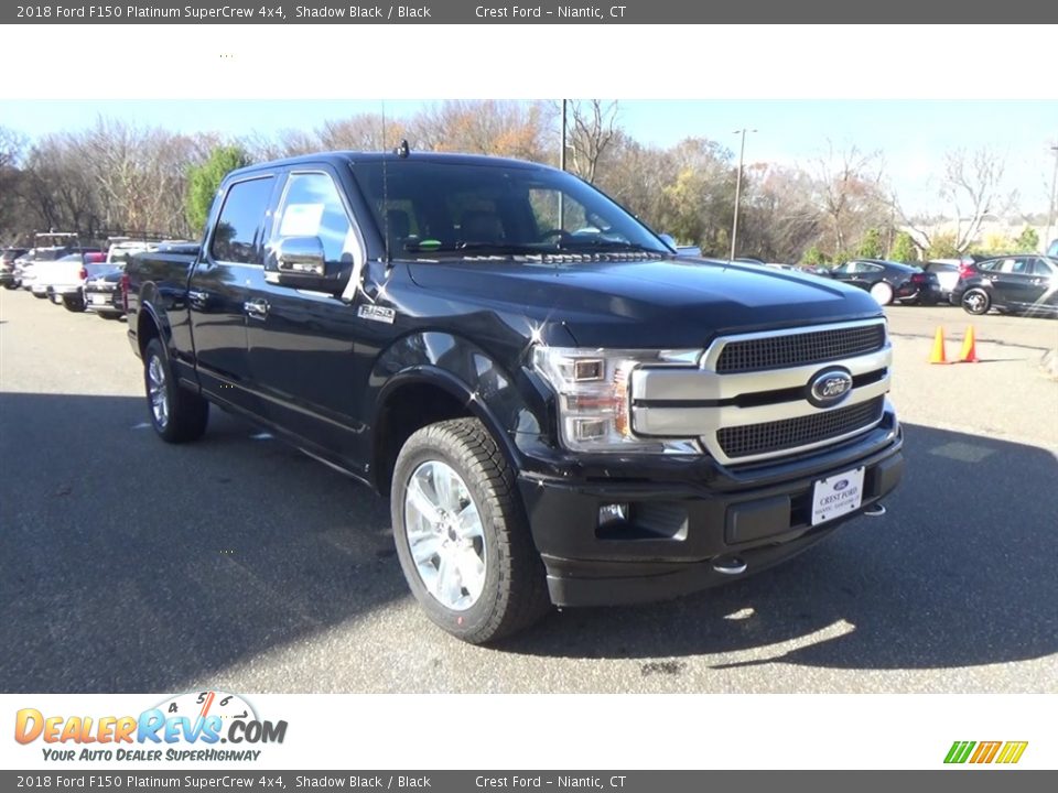 2018 Ford F150 Platinum SuperCrew 4x4 Shadow Black / Black Photo #1