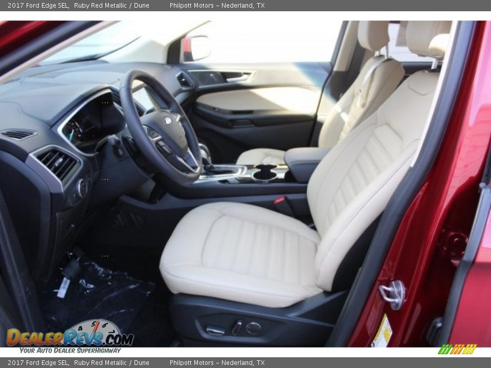 2017 Ford Edge SEL Ruby Red Metallic / Dune Photo #10