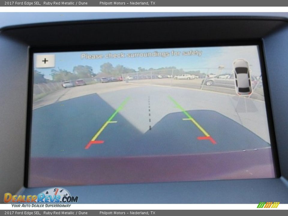 2017 Ford Edge SEL Ruby Red Metallic / Dune Photo #12