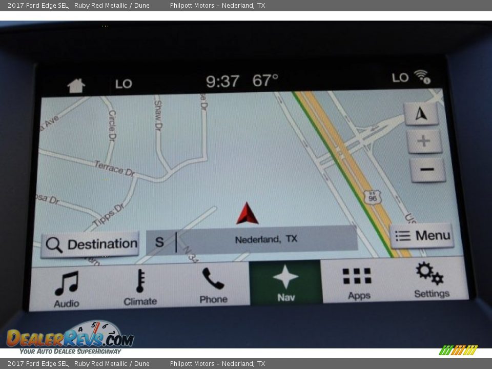 2017 Ford Edge SEL Ruby Red Metallic / Dune Photo #13