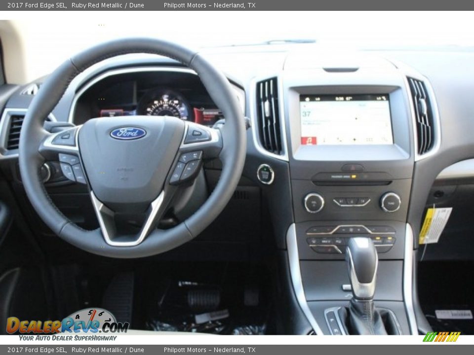 2017 Ford Edge SEL Ruby Red Metallic / Dune Photo #23