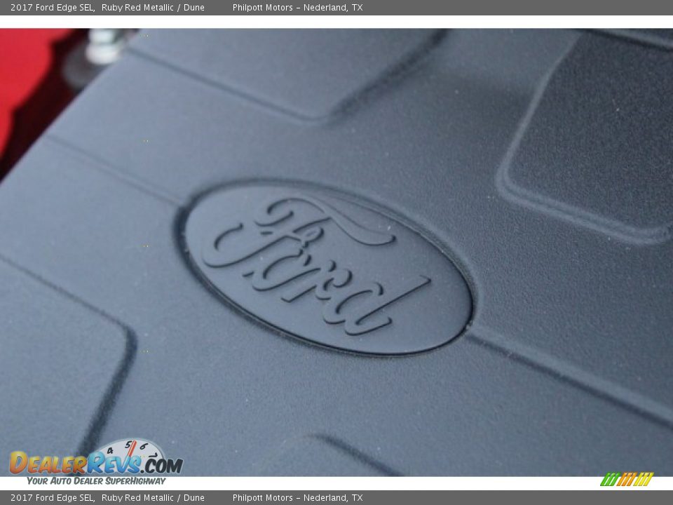 2017 Ford Edge SEL Ruby Red Metallic / Dune Photo #28
