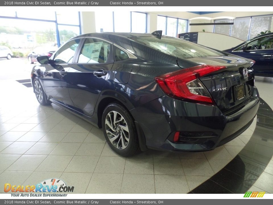 2018 Honda Civic EX Sedan Cosmic Blue Metallic / Gray Photo #2