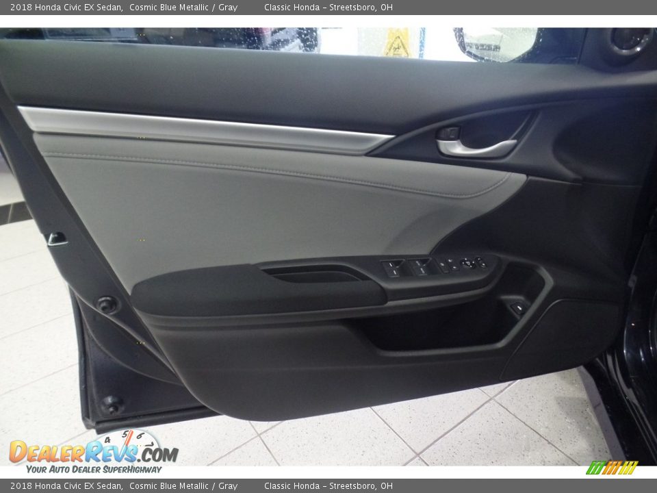 2018 Honda Civic EX Sedan Cosmic Blue Metallic / Gray Photo #5
