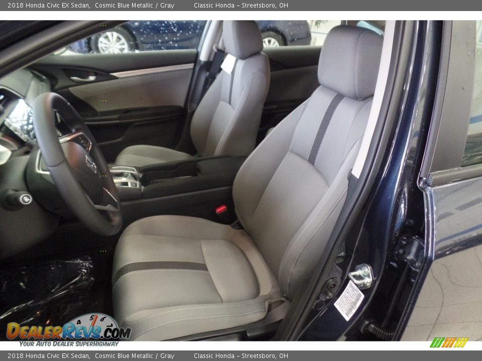 2018 Honda Civic EX Sedan Cosmic Blue Metallic / Gray Photo #8