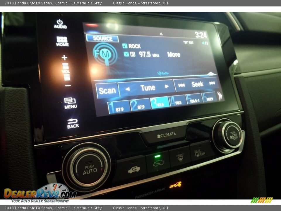 2018 Honda Civic EX Sedan Cosmic Blue Metallic / Gray Photo #11