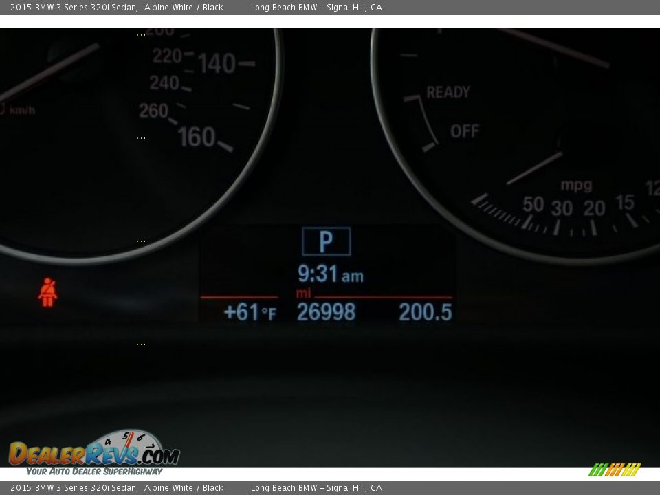 2015 BMW 3 Series 320i Sedan Alpine White / Black Photo #27