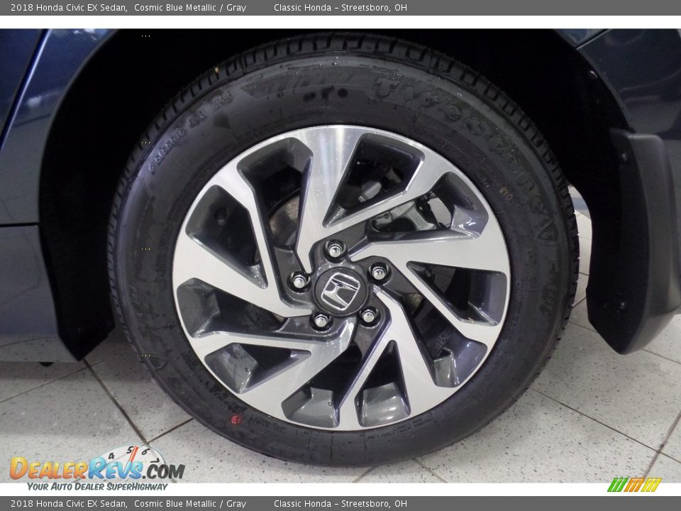 2018 Honda Civic EX Sedan Cosmic Blue Metallic / Gray Photo #14