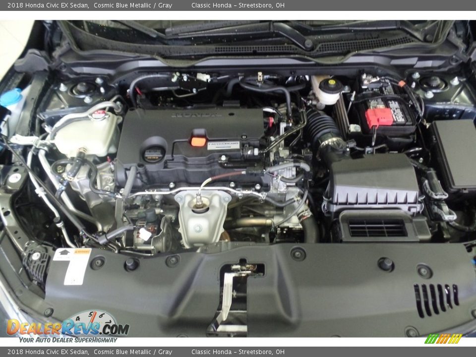 2018 Honda Civic EX Sedan Cosmic Blue Metallic / Gray Photo #15