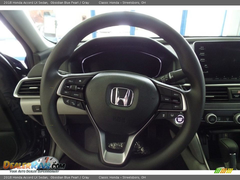 2018 Honda Accord LX Sedan Obsidian Blue Pearl / Gray Photo #12