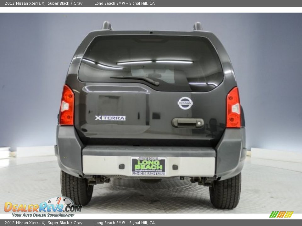2012 Nissan Xterra X Super Black / Gray Photo #3