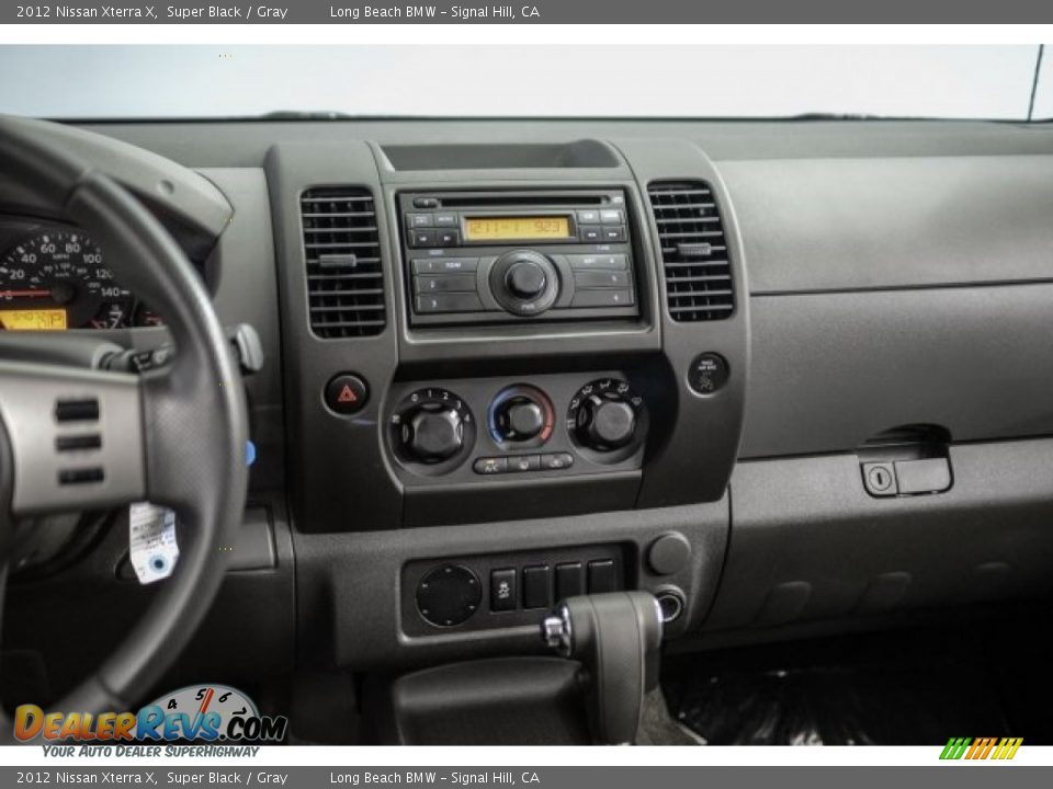 2012 Nissan Xterra X Super Black / Gray Photo #5