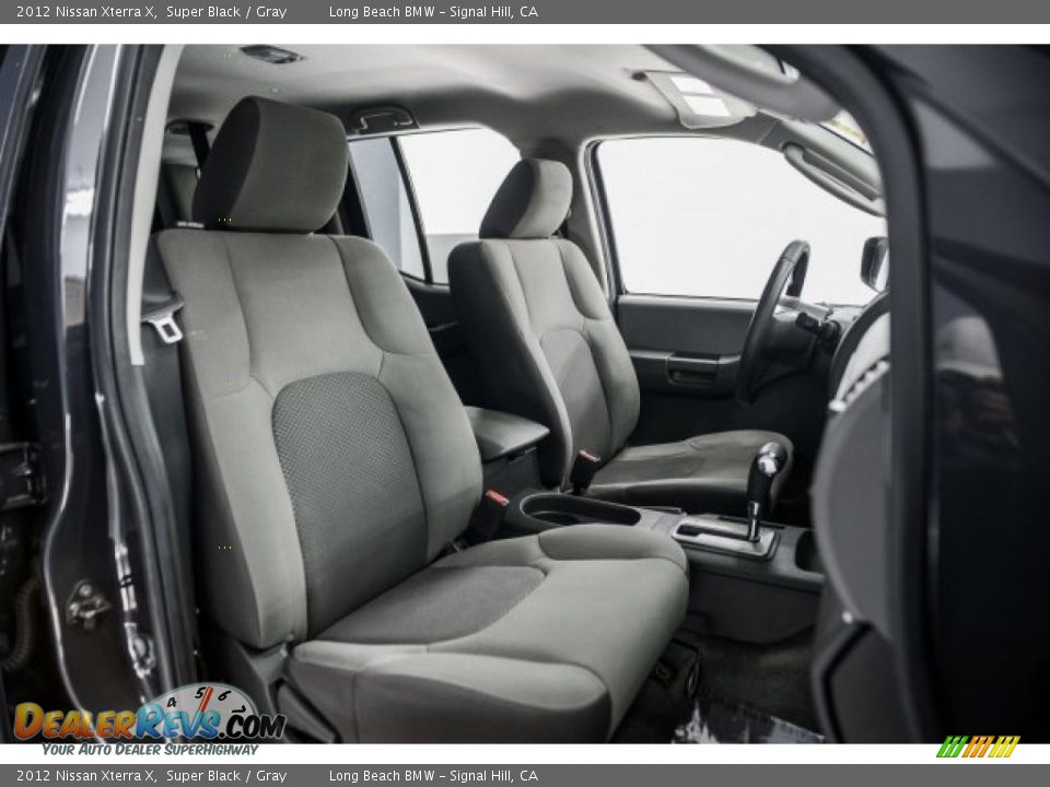 2012 Nissan Xterra X Super Black / Gray Photo #6