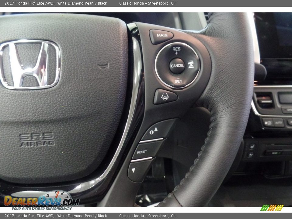 2017 Honda Pilot Elite AWD White Diamond Pearl / Black Photo #18