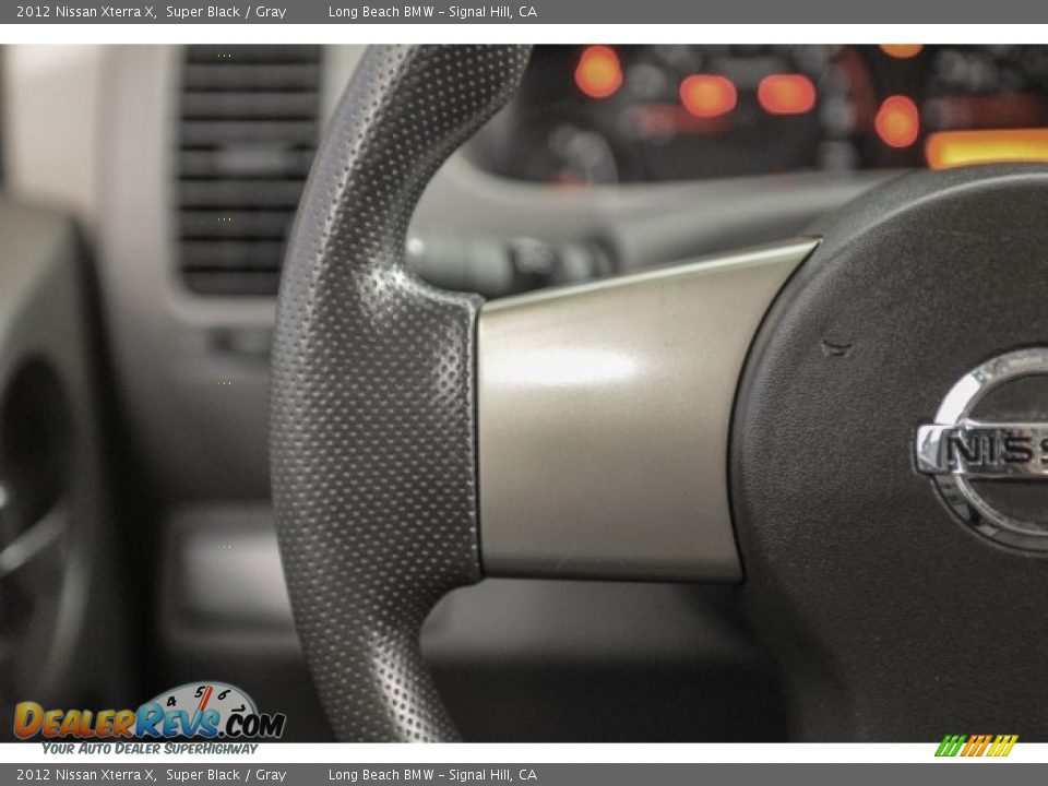 2012 Nissan Xterra X Super Black / Gray Photo #13