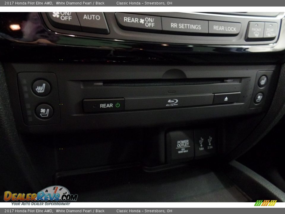2017 Honda Pilot Elite AWD White Diamond Pearl / Black Photo #26