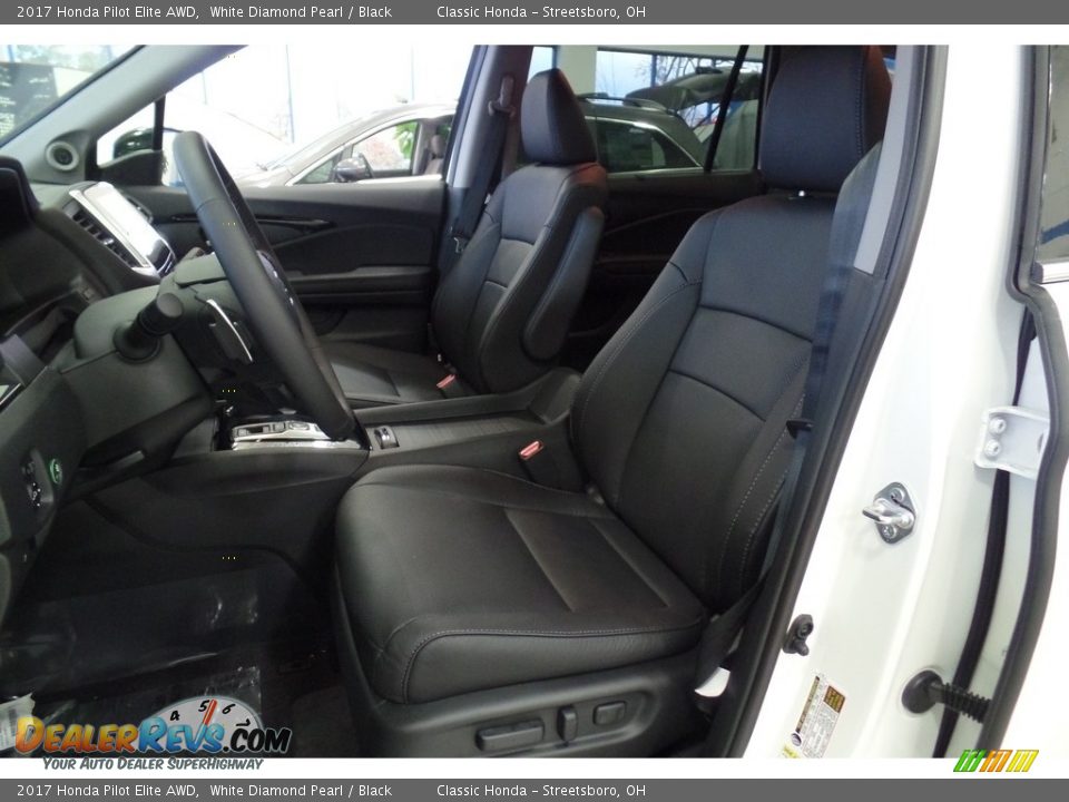 2017 Honda Pilot Elite AWD White Diamond Pearl / Black Photo #30