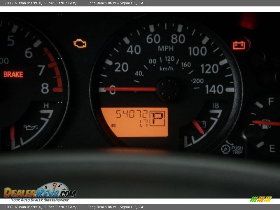 2012 Nissan Xterra X Super Black / Gray Photo #29