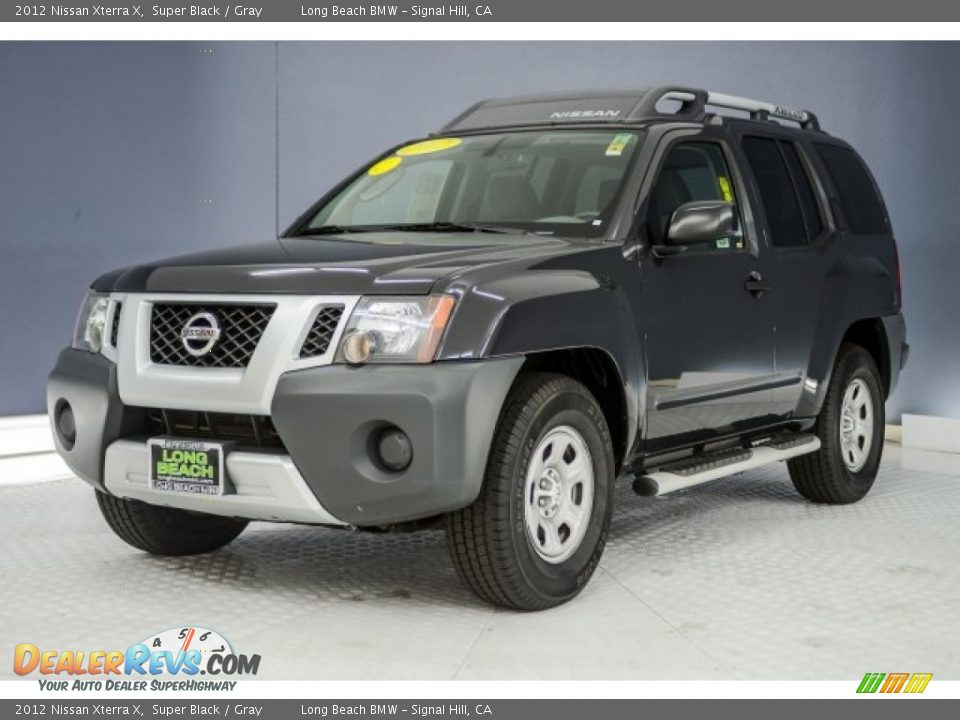 2012 Nissan Xterra X Super Black / Gray Photo #31