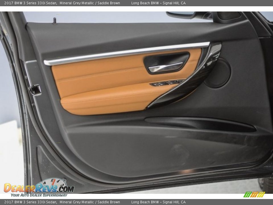 2017 BMW 3 Series 330i Sedan Mineral Grey Metallic / Saddle Brown Photo #18