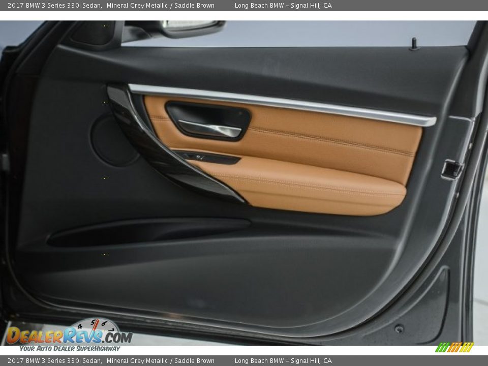 2017 BMW 3 Series 330i Sedan Mineral Grey Metallic / Saddle Brown Photo #22