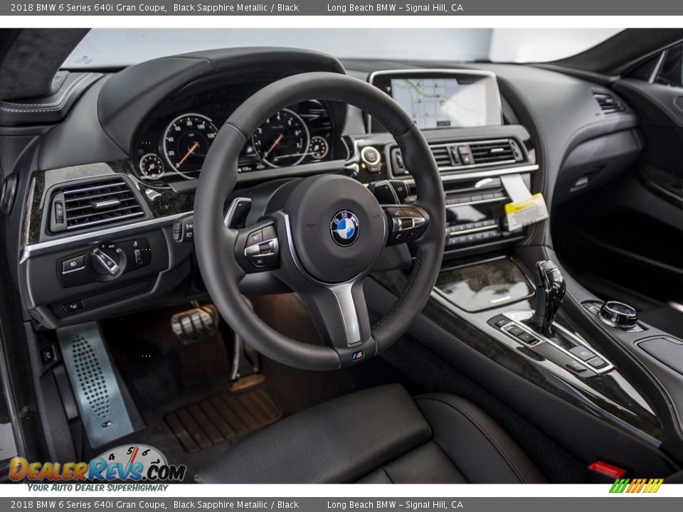 2018 BMW 6 Series 640i Gran Coupe Black Sapphire Metallic / Black Photo #6