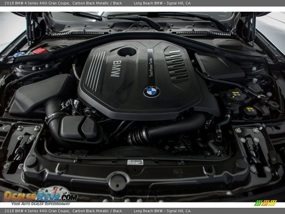 2018 BMW 4 Series 440i Gran Coupe Carbon Black Metallic / Black Photo #8