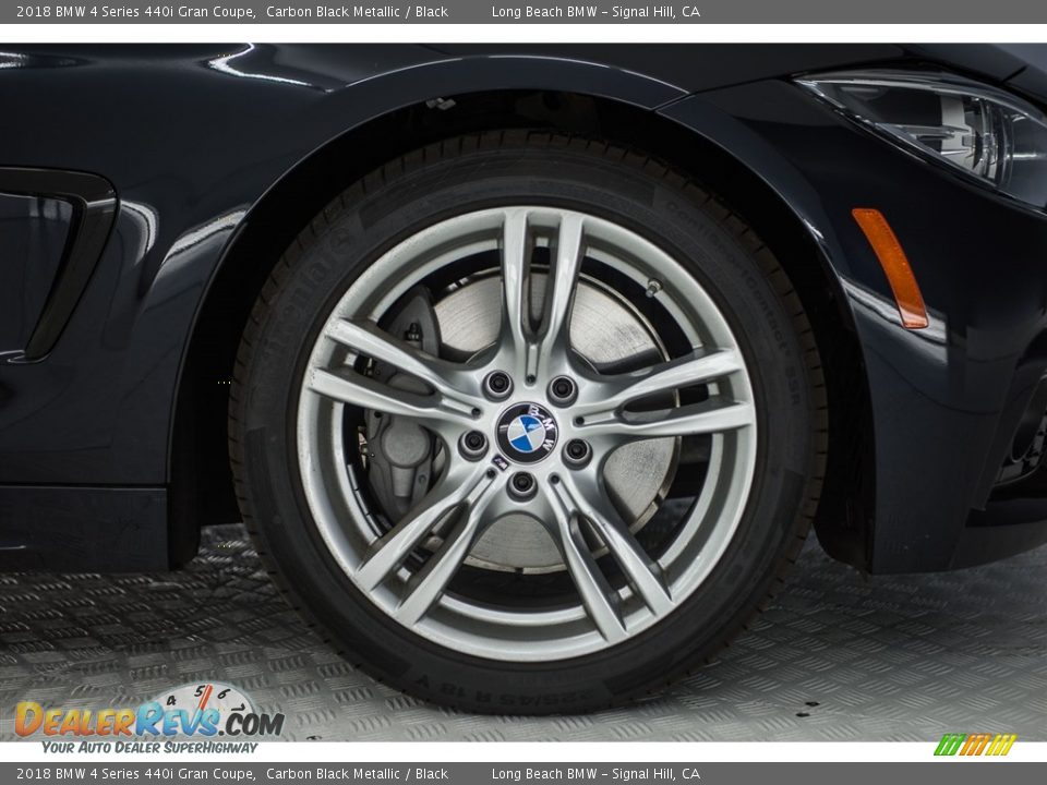 2018 BMW 4 Series 440i Gran Coupe Carbon Black Metallic / Black Photo #9