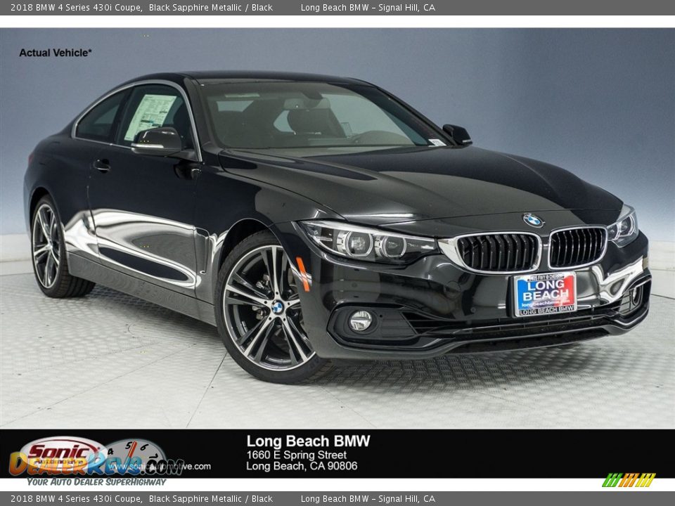 2018 BMW 4 Series 430i Coupe Black Sapphire Metallic / Black Photo #1