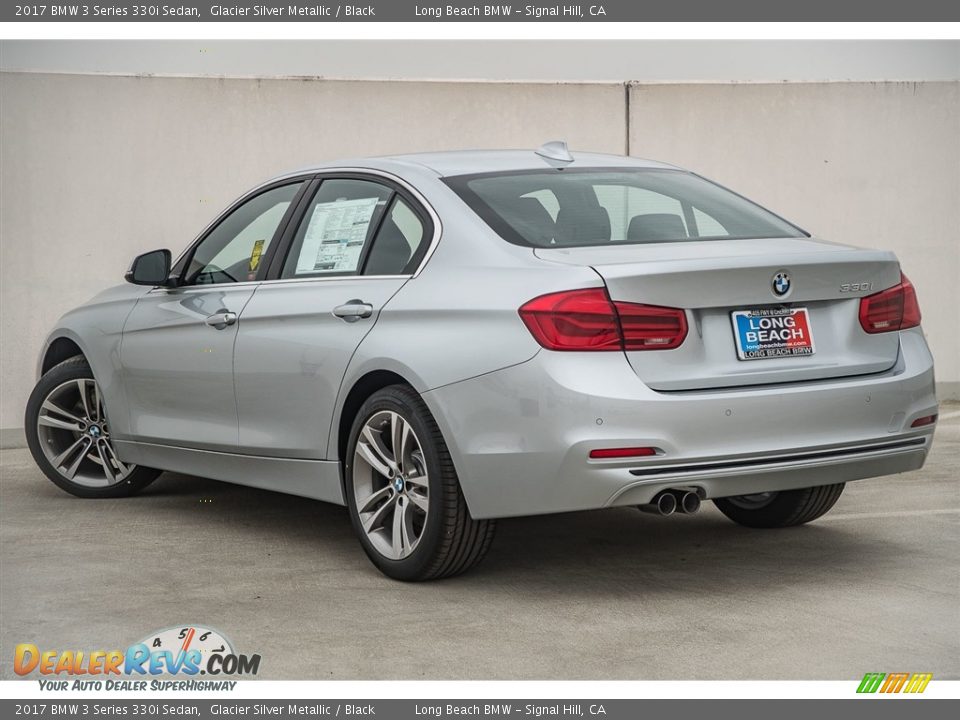 2017 BMW 3 Series 330i Sedan Glacier Silver Metallic / Black Photo #3