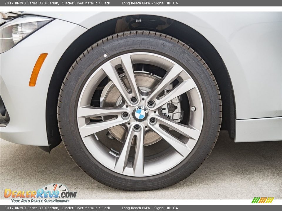 2017 BMW 3 Series 330i Sedan Glacier Silver Metallic / Black Photo #9