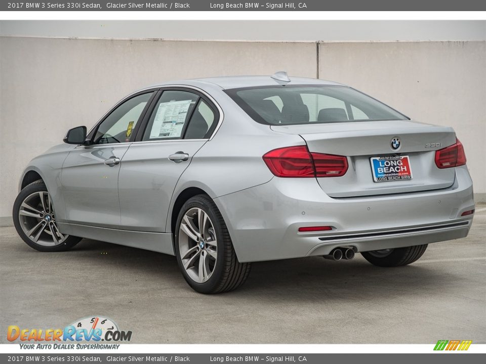 2017 BMW 3 Series 330i Sedan Glacier Silver Metallic / Black Photo #3