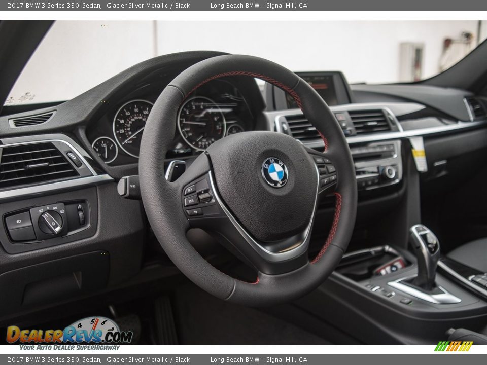 2017 BMW 3 Series 330i Sedan Glacier Silver Metallic / Black Photo #5