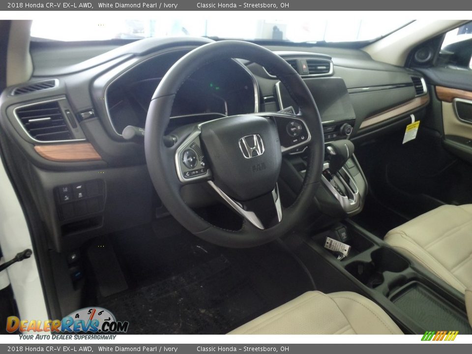 2018 Honda CR-V EX-L AWD White Diamond Pearl / Ivory Photo #7