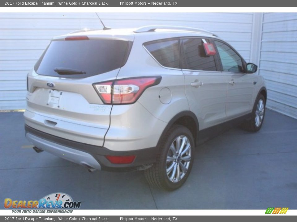 2017 Ford Escape Titanium White Gold / Charcoal Black Photo #7