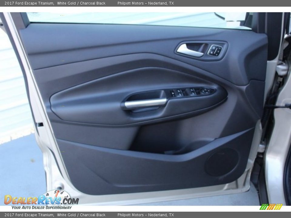 2017 Ford Escape Titanium White Gold / Charcoal Black Photo #8