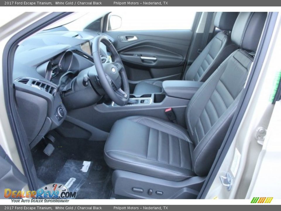 2017 Ford Escape Titanium White Gold / Charcoal Black Photo #10
