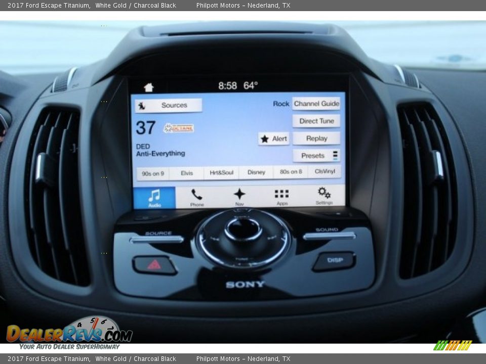 2017 Ford Escape Titanium White Gold / Charcoal Black Photo #13