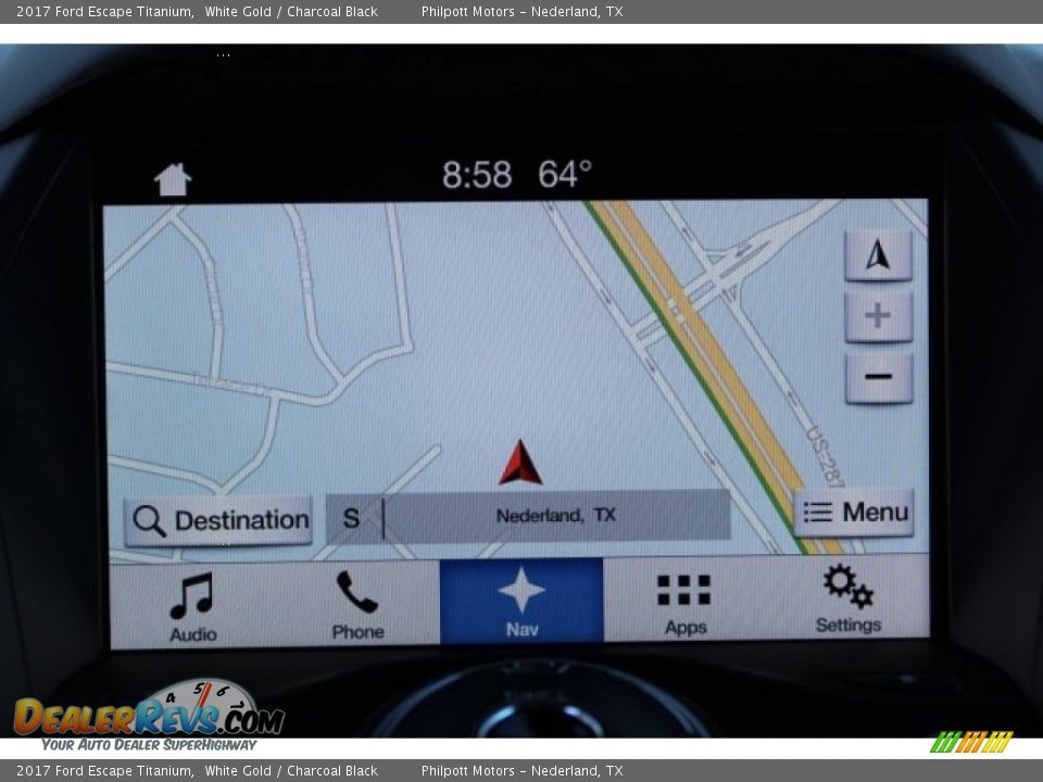 2017 Ford Escape Titanium White Gold / Charcoal Black Photo #14